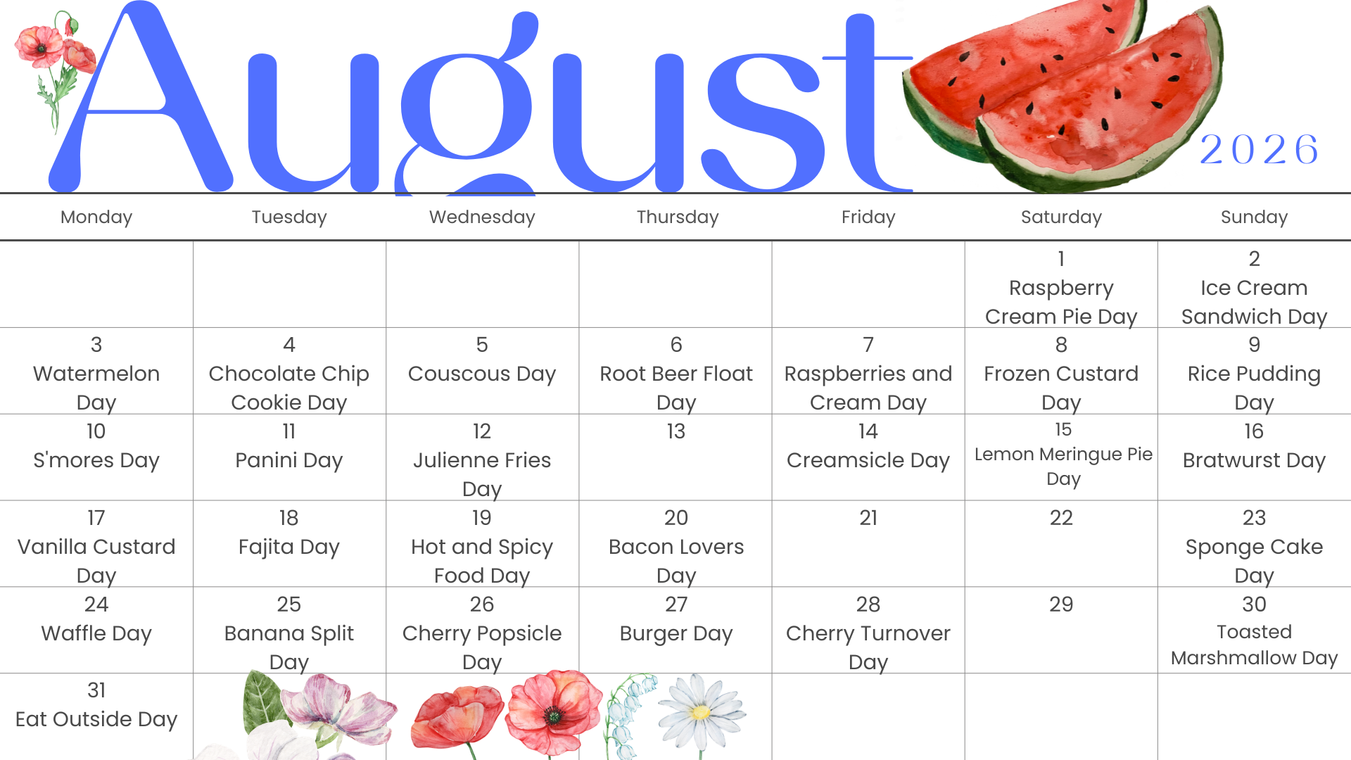 August Food Days